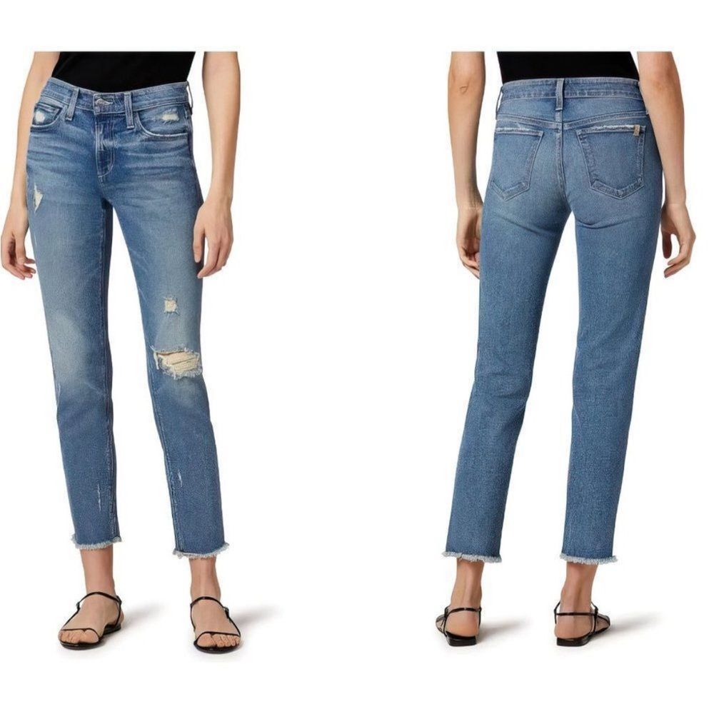 Joes Jeans The Lara Distressed Ankle Blue 25